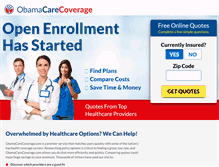 Tablet Screenshot of obamacarecoverage.com